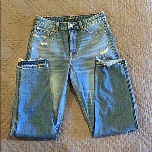 Abercrombie high rise jeans.